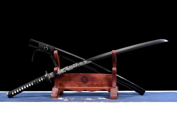 【荒炎】 中碳鋼發黑武士刀